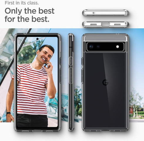 Spigen Ultra Hybrid Designed for Pixel 6a Case (2022) - Crystal Clear...