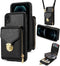 Compatible with iPhone XR 6.1 Wallet Case Crossbody Strap Leather Zipper Credit Card Holder Clasp Stand Cell Accessories Phone Cover for iPhoneXR ...