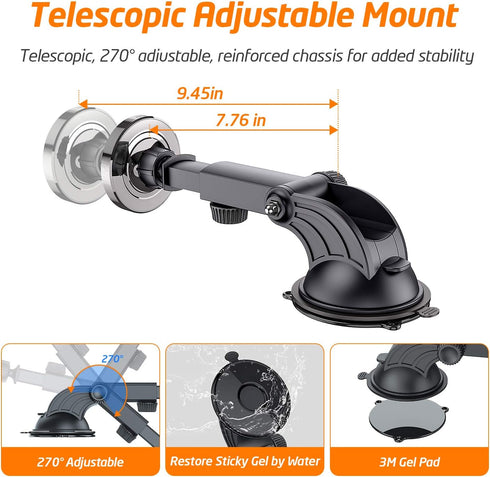 WixGear 15W Wireless Magnetic Car Charger, Wireless Magnetic Air Vent and Dashboard Car Charger Charger for iPhone 13/13 Pro/13 Pro Max/13 Mini/ 1...