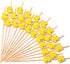 PuTwo Toothpicks 100 Counts Picks Handmade Natural Bamboo Cocktail Sticks,Yellow Ducks...