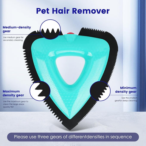 Mini Pet Hair Remover, Cleaning Brush for Car Detailing, Auto Interior, Furniture, Sofas and Carpets, Handheld Triangle Carpet Dog Hair Remover - ...