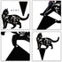 URATOT 3 Pack Metal Cat Garden Statues Black Cat Silhouette Cat Decorative Garden Stakes Garden Outdoor Statues Animal Stakes for Yard Decor and L...