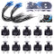 Keadic 40 Pcs 5/10/15/20/30A Push Button Circuit Breaker with Manual Reset Assorted Set AC125-250V 32VDC Thermal Circuit Breaker with 19cm Wire Le...