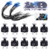 Keadic 40 Pcs 5/10/15/20/30A Push Button Circuit Breaker with Manual Reset Assorted Set AC125-250V 32VDC Thermal Circuit Breaker with 19cm Wire Le...