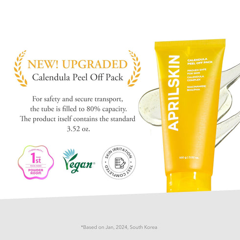 Aprilskin Calendula Peel Off Pore Minimizing Facial Mask | Vegan | Blackhead Remover, Exfoliating, Deep Cleansing | PHA BHA | Korean Skin Care | K...