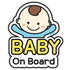 GEEKBEAR Baby on Board Car Sticker - Character Design, Reflective, Weather-Resistant (01. Basic Boy)...