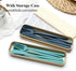 Plastic Travel Utensils, 4 Sets Camping Utensils Plastic Spoons and Forks Set Plastic Silverware, Portable Reusable Utensils Set with Case for Pic...