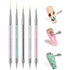 Makartt Double-Ended Nail Art Brushes Set, 5PCS Nail Design Brushes Dotting Pen Multifunctional Nail Design Tools Kit Including Nail Liner Brush a...
