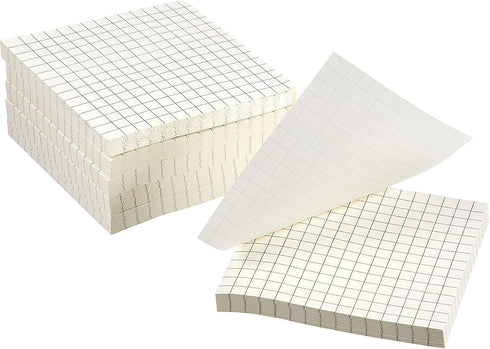 480 Sheets Sticky Notes 3 x 3 Inches Sticky Notes, Strong Stickiness, White with Black Grid Lines, Recyclable, Self-Stick Notes for Teachers and S...