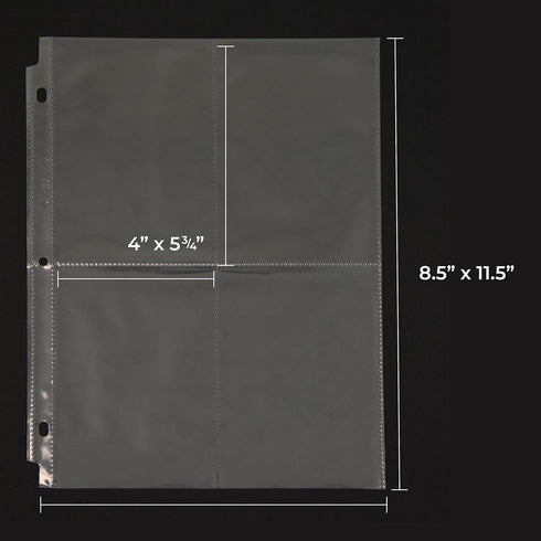 Samsill 40 Pack Heavy Weight 4 Pocket Garden Seeds Storage Clear Sheet Protectors, Seed Organizer, Each Pocket Measures 3.5" x 5.25", Fits in Stan...