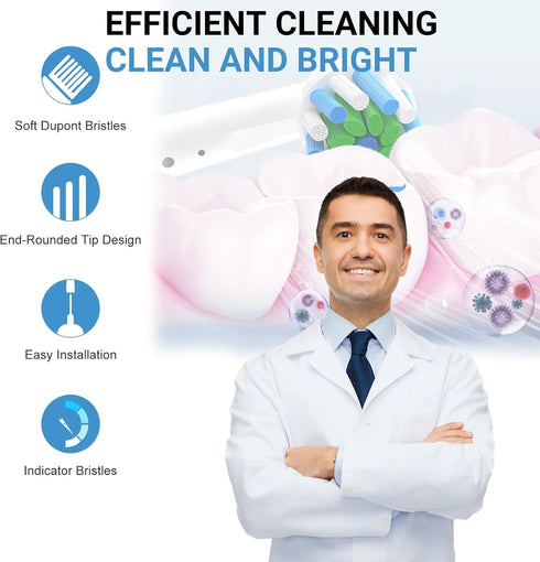 Replacement Toothbrush Heads Compatible with Oral B Braun Electric Toothbrush, 16 Pack Electric Toothbrush Heads, Precision Clean Brush Heads Refi...