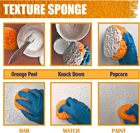 LAVEVE Knockdown Texture Sponge for Wall and Drywall Patch/Repair - Home Decor DIY Painting Ceiling Wall Texture - 2 Pcs...