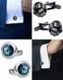 Akeoqi 6 Pairs Cufflinks for Men Classic Tone Cufflinks Black Striped Disc Square CZ Spherical Knot Rectangle Cuff Links Shirt Suit Cufflinks...
