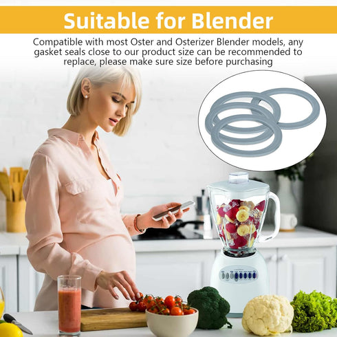 4 Pack Blender Gasket Seals Blender Gasket Replacement Part for Oster and Osterizer Blender Models, O-Ring Gasket Seal...