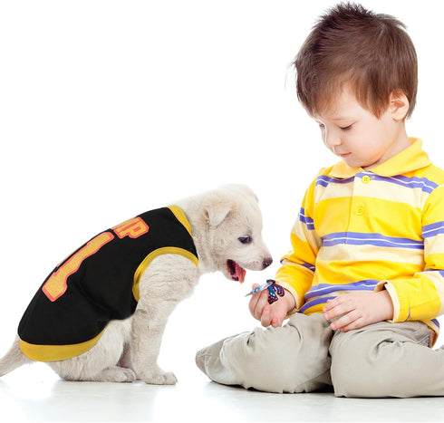 8 Pieces Dog Shirts Pet Printed Clothes with Funny Letters Summer Pet T Shirts Cool Puppy Shirts Breathable Dog Outfit Soft Dog Sweatshirt for Pet...