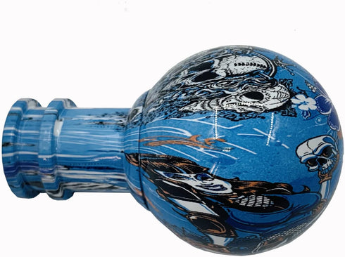 Acrylic Gear Shift Knob Graffiti Pattern Gear Shift Knob Stick Manual Transmission Gear Stick Lever Shifter Knob 3 Adapters...