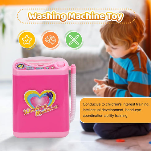 Washing Machine, Kids Mini Simulation Electric Automatic Washing Machine, Lightweight Small Appliance with Realistic Details, Perfect for Girls & ...