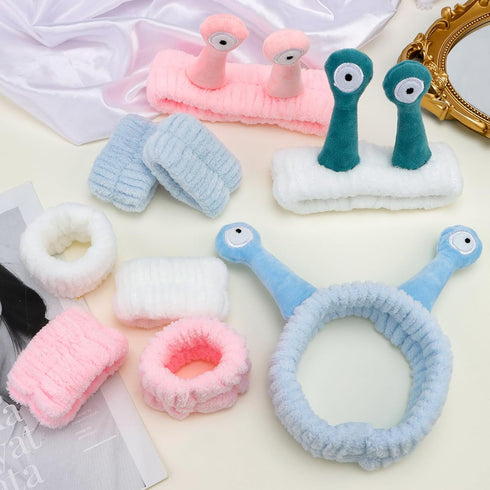 COCIDE 9 PCS Spa Headbands for Women Washing Face or Facial Makeup Skincare Head Band Pack of 9 Puffy Shower Hair Headband Face Wash Wristband for...
