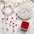 610 Pcs Rosary Pearl Beads Carved Rose Beads Rosary Cross Centerpiece Crucifix Medal, Rosary Making Supplies Silver Jesus Maria Pendant for Rosary...