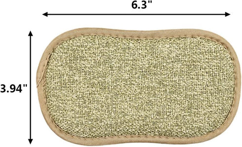 Durable Scrub Scouring Sponge, Non-Scratch Microfiber Multi Surface Scrub and Wipe Sponges, Effortless Cleaning of Dishes, Pots and Pans, 6 Pack, ...