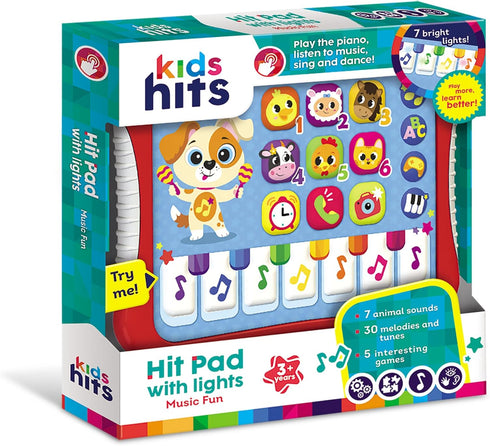 Kids Hits Educational Toddler Hit Pad with Lights - Music Fun, Learning Toy for 3 Years Plus...