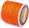 Cheriswelry 100M 0.8mm Nylon Beading Cord Dark Orange Chinese Knotting Rattail Macrame Thread String Roll for Jewelry Making Kumihimo Wrapping Sup...