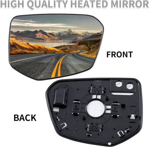 Passenger Side Mirror Replacement for 2016-2021 Honda Civic, 2018-2022 Honda Envix, 2019-2022 Honda Crider Mirrors Glass - Convex Mirror Glass, Ri...