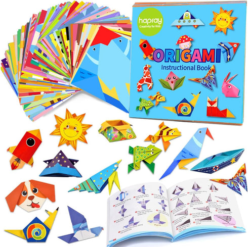 Origami Kit for Kids Ages 5-8 8-12, with Guiding Book, 98 Sheets Paper with 47 Patterns, DIY Art and Craft Projects, Beginners Children's Day Gift...