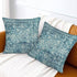 Teal Boho Pillow Covers 22x22 Set of 2, Bohemian Carpet Pattern Outdoor Decorative Throw Pillows Linen Ethnic Design Rustic Farmhouse Cushion Case...