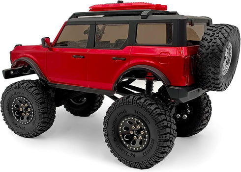 MOHERO 4PCS Soft Rubber Mud Terrain Tires for 1/18 TRX4M Bronco Defender 1/24 Axial SCX24 RC Crawler Car (D Style)...