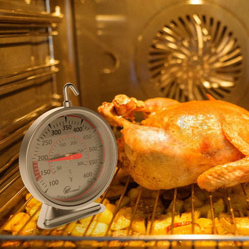 2.5“ Large Dial Oven Thermometer,Grilling and Cooking Thermometer- with Dual Scale and 360 Degree Rotary Hook, Easy to Read Large Reading Number S...