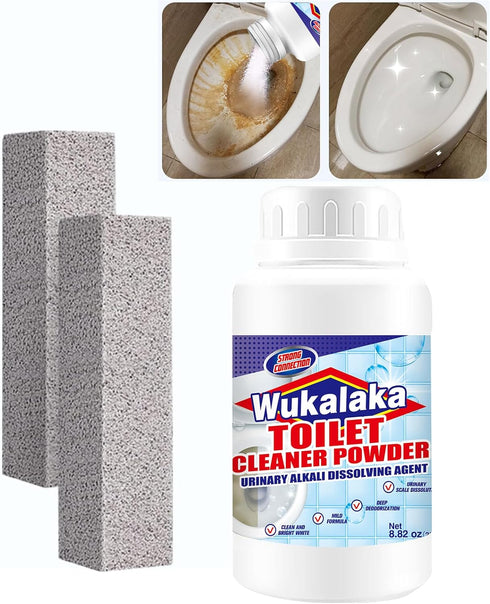 Pumice Stone for Toilet Cleaning Bowl Stick, Pumice Stone Toilet Bowl Clean Brush, Powerfully Cleans Hard Water Rings, Calcium Buildup and Stains,...