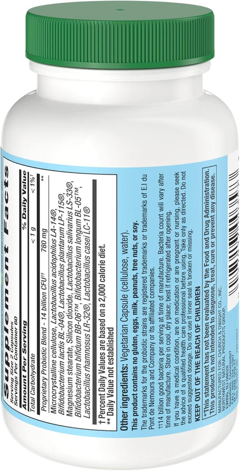 Nutrition Now PB 8 Probiotic Acidophilus For Life* Vegetarian Dietary Supplement for Men and Women, 120 Count...