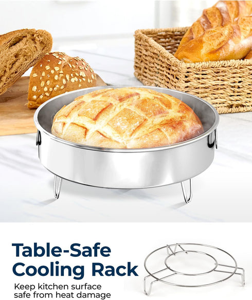 Bread Sling Stainless Steel, Reusable Sourdough Bread Sling Dutch Oven, Nonstick & Easy-to-Clean Sourdough Baking Sling for Dough Transfer...