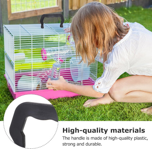 10pcs Replacement Crate Handles, Replacement Pet Cage Crate Handles Plastic Cage Handle for Pet Carrier Plastic Handles for Hamster Chinchilla Rab...