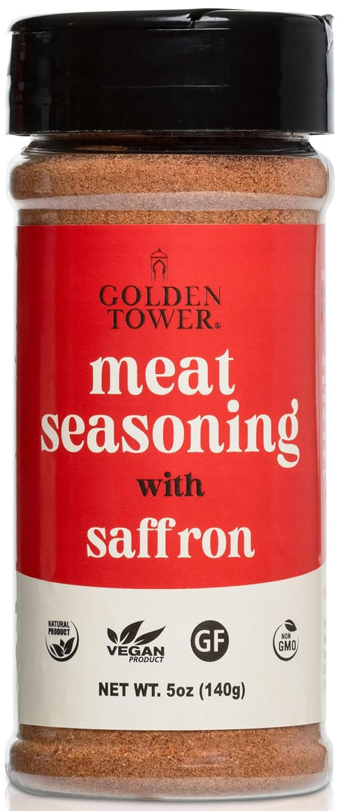 Steak and Meat Seasoning with Saffron - 100% Natural Herbs and Spices, BBQ Seasoning, Grill Seasoning, Non-GMO, No-MSG, Gluten Free, Natural Ingre...