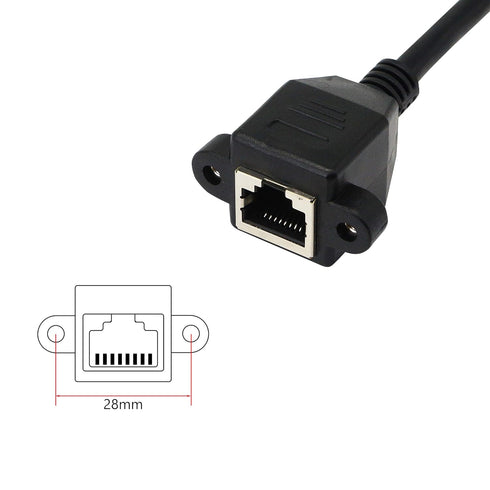SinLoon RJ45 Ethernet Adapter Cable 90 Degree Downward Male to Famale Ethernet Switch Adapter Cable for CAT 5/CAT 6 LAN Ethernet Socket Connector ...