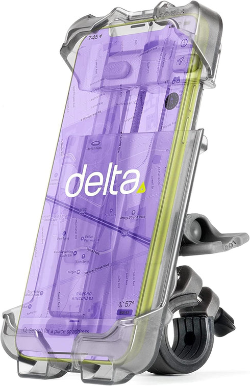 Premium Bike Phone Mount by Delta Cycle - Bicycle Smartphone Holder Adjusts to Any Handlebar & Fits Any Phone or iPhones - Easily Accessible On Th...