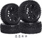 HobbyPark Front & Rear Wheels and Tires 12mm Hex Hub with Foam For Redcat Shockwave, Tornado Epx,S30 1/10 Off Road Buggy (Pack of 4)...