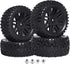 HobbyPark Front & Rear Wheels and Tires 12mm Hex Hub with Foam For Redcat Shockwave, Tornado Epx,S30 1/10 Off Road Buggy (Pack of 4)...