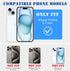 Compatible with iPhone 15 Plus 6.7 Inch Case with Magsafe, Plating Heart Glitter Magnetic Case for Women Girl TPU Camera Protection Back Cover for...