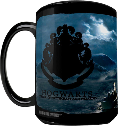 Morphing Mugs Harry Potter – Hogwarts School for Witchcraft and Wizardry – Crest – 16 oz Large Ceramic Heat Sensitive Clue Mug – Full image reveal...