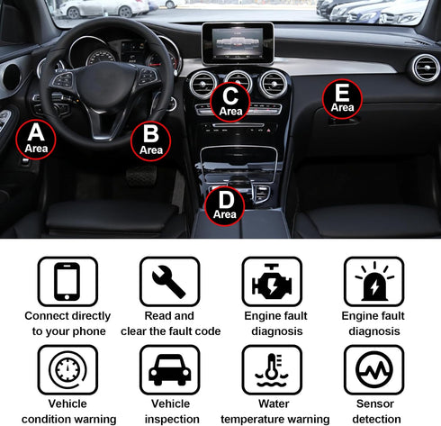 Universal Car Auto Diagnostic Scanner, Diagnostic Scan Tool, Scanner Live Data Professional Mechanic, Professional Scan Tool and Code Reader for A...