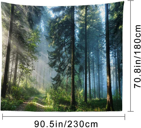 Llamazing Forest Tapestry - Magic Tapestry Curtain for Living Room & Bedroom (Morning Forest, 90.5''L70.8''W) XL...