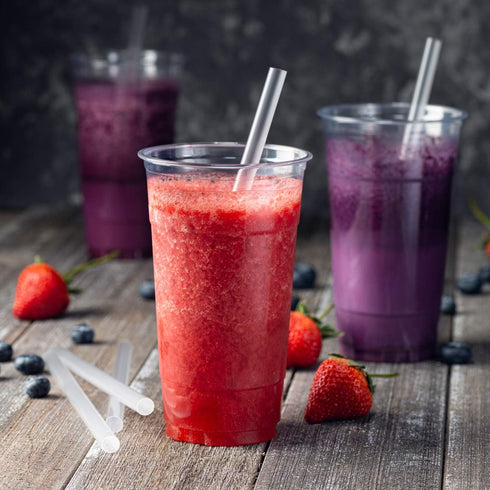 Clear Jumbo Smoothie Straws, Clear Disposable Wide-mouthed Large Milkshake Straws 9'' Inches High/Tall 100 pack...