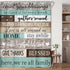 JAWO Education Wooden Plank Vintage Inspirational Motivational Words Print Rustic Cabin Shower Curtain for Bathroom, Retro with Hooks, 70X70IN(Tea...