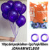 Jonhamwelbor Dark Purple Balloons 12 inch 100 Pack Deep Royal Purple Latex Balloons for Women Girl Birthday Baby Shower Wedding Bachelorette Party...