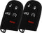 KeyGuardz Keyless Entry Remote Start Car Smart Key Fob Outer Shell Cover Soft Rubber Protective Case For Jeep Dodge M3N-40821302 (Pack of 2)...