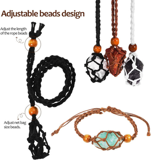 KESYOO 6PCS Stone Holder Necklace Crystal Necklace Holder Necklace Bracelet Woven Bracelet Braided Necklace DIY Jewelry Making Supplies...