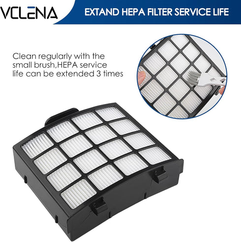 AZ2002 Vacuum Filters Replacement for Shark Vertex DuoClean PowerFin Upright Vacuum AZ2002, AZ2000W, AZ2000 Vacuum Filter, Part XFFKAZ2000, XHFAZ2...